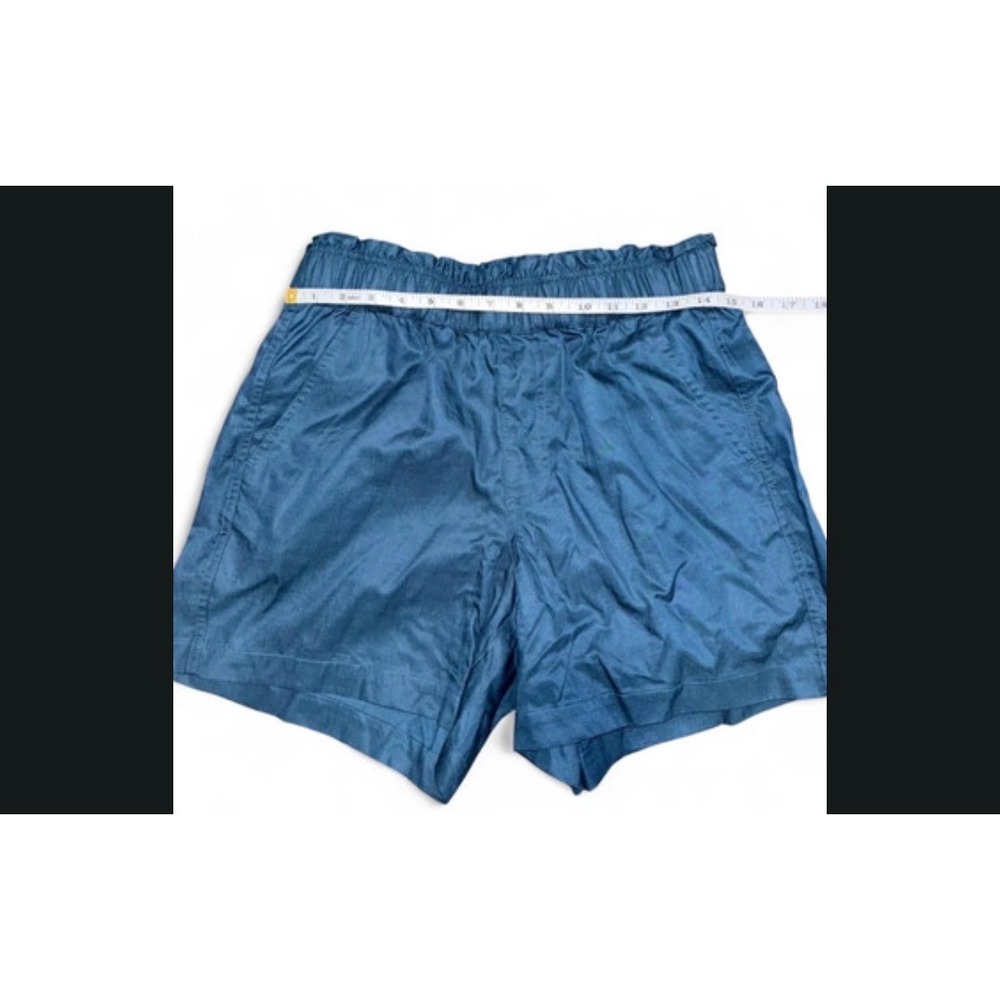 Indigo Thread Co Womens Small Teal Blue Lyocell Cotton Elastic Waist Shorts